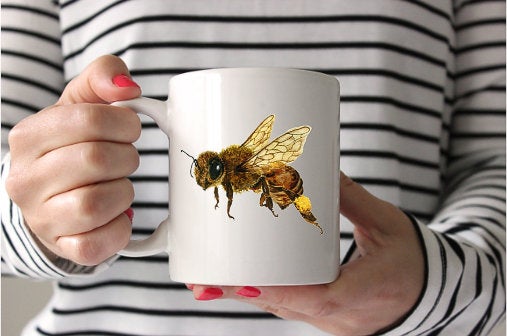 bee coffee mug