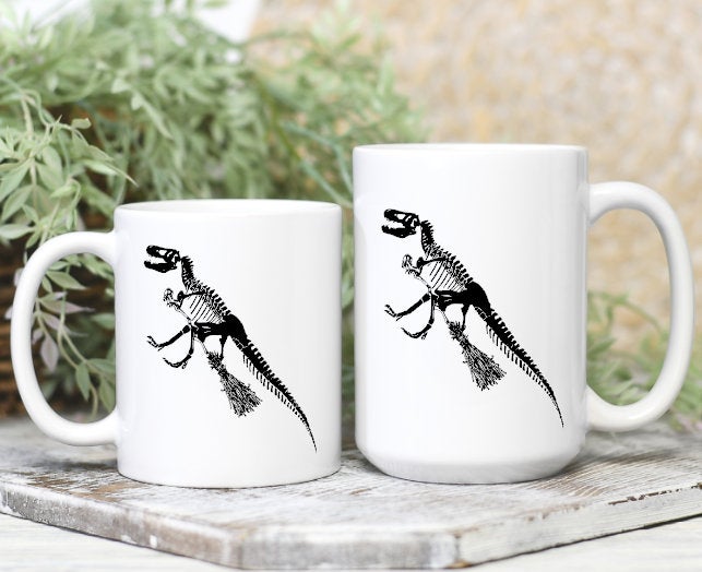 DINO BROOM COFFEE MUG