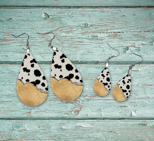 DALMATION AND GOLD EARRING