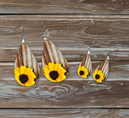 SUNFLOWER FALL EARRINGS