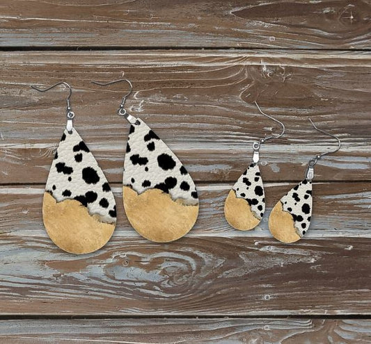 DALMATION AND GOLD EARRING