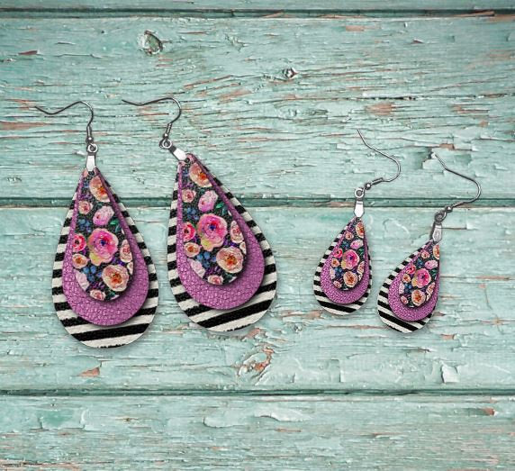 FLORAL PINK EARRINGS