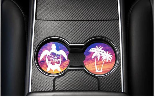 TROPICAL CAR COASTERS 