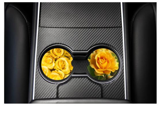 yellow rose car coasters