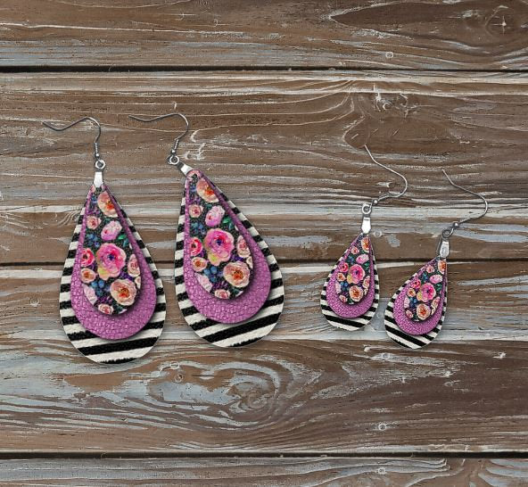 FLORAL PINK EARRINGS