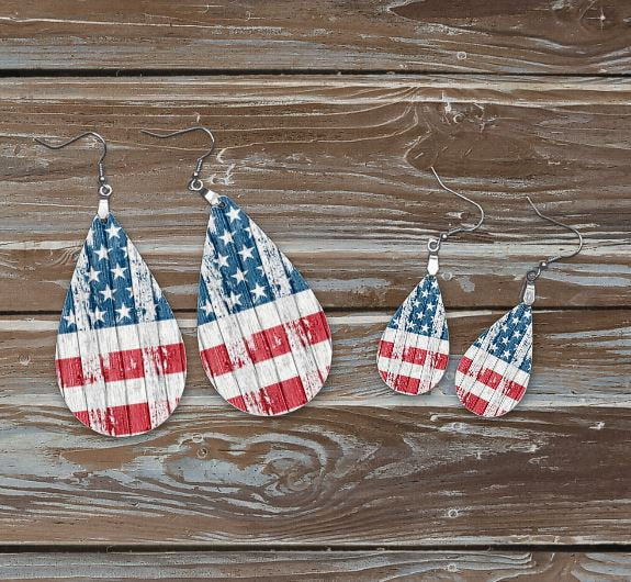 American flag earrings