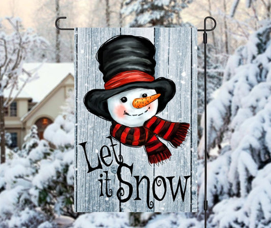 LET IT SNOW GARDEN FLAG