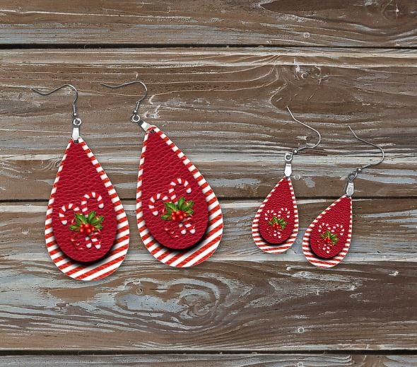 Candy cane earrings