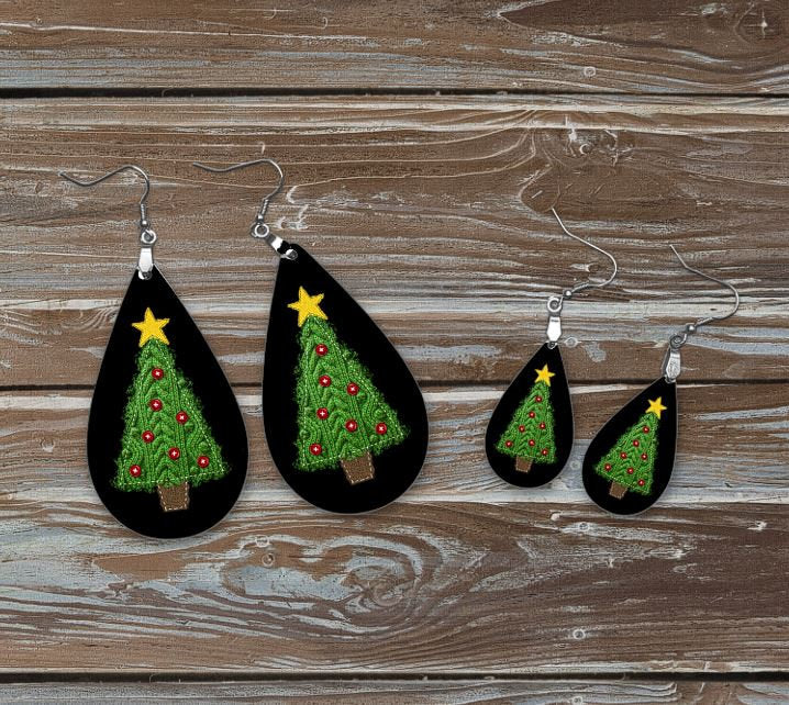 Christmas tree earrings