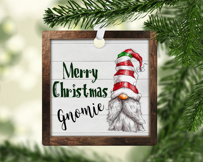 MERRY CHRISTMAS GNOME ORNAMENT