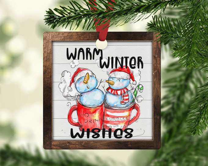 WARM WINTER WISHES CHRISTMAS ORNAMENT