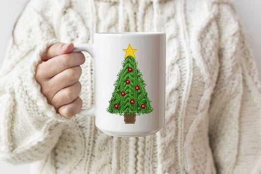 SWEATER TREE CHRISTMAS MUG