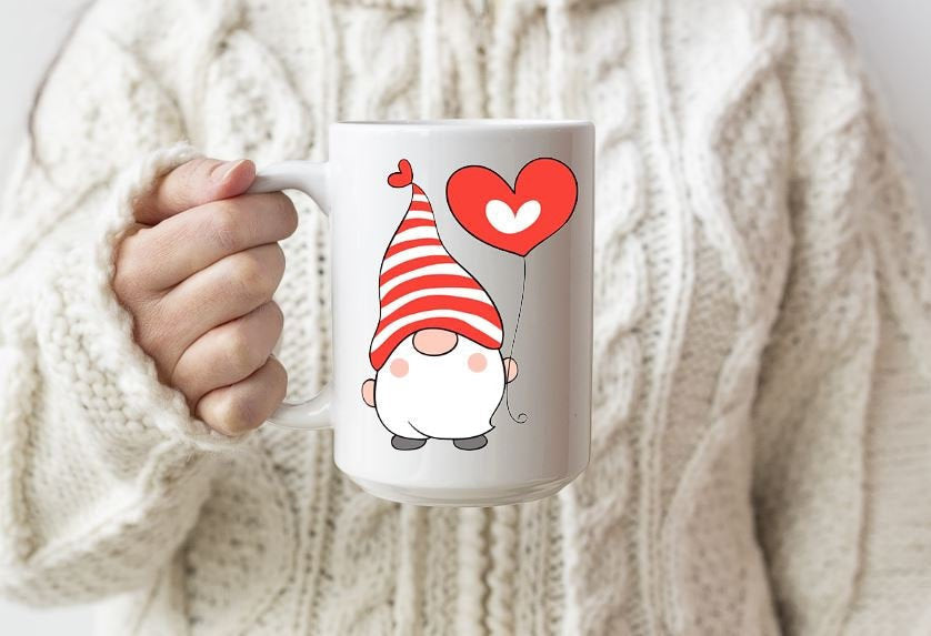 VALENTINE GNOME COFFEE HOLIDAY MUG