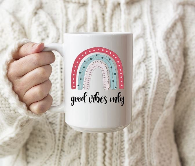 GOOD VIBES RAINBOW MUG