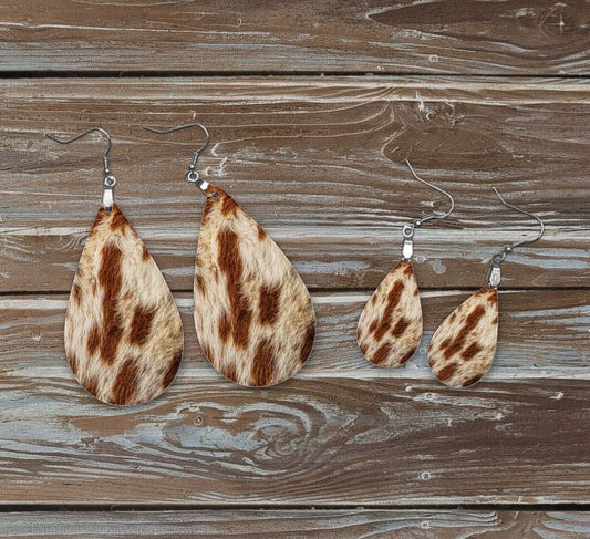 COW PRINT EARRING