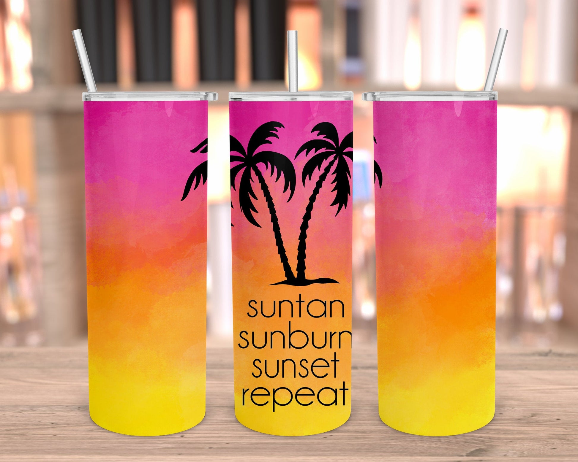 PALM TREE TUMBLER