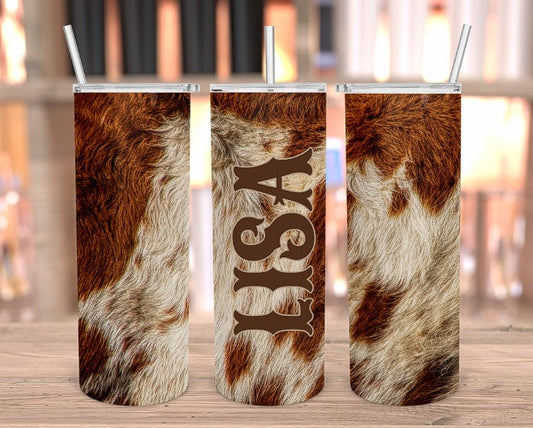 COW PRINT TUMBLER CUSTOM