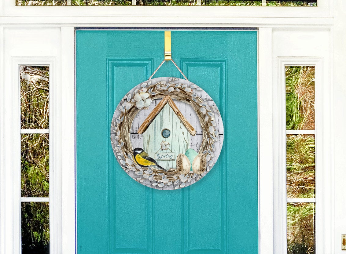 SPRING BIRDHOUSE SIGN