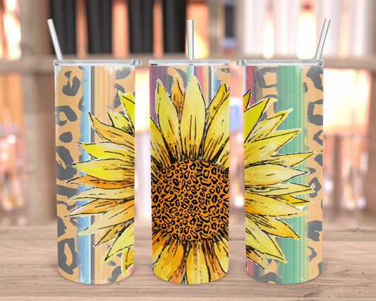 SERAPE AND SUNFLOWER TUMBLER