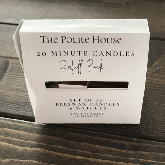 Mindfulness 20 Minute Candles Refill-Set of 20 Candles in Tin