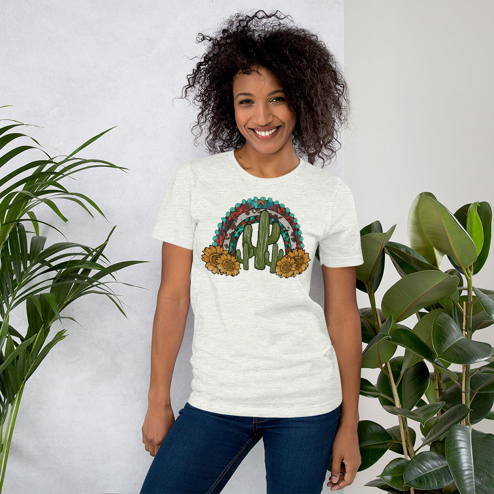 Western Rainbow Cacti Unisex T-shirt