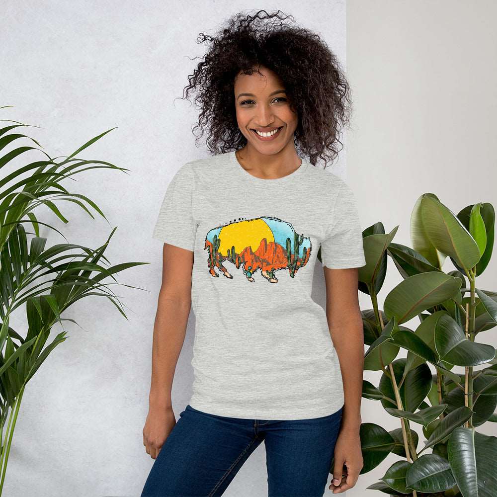 Colorful Bison Unisex t-shirt