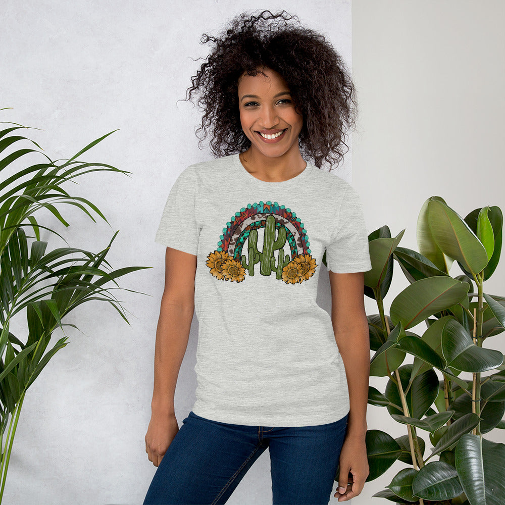 Western Rainbow Cacti Unisex T-shirt