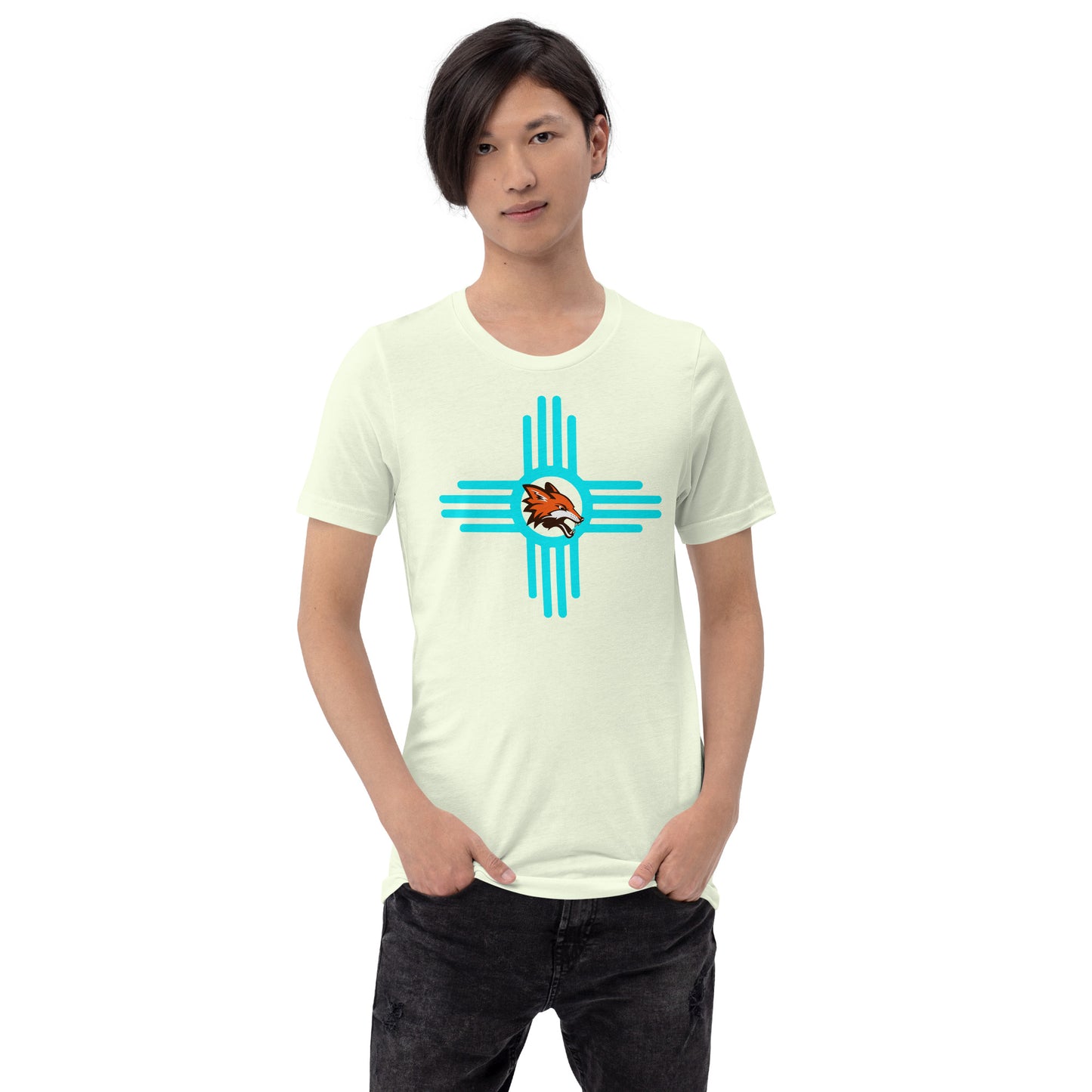 Zia symbol and fox Unisex t-shirt