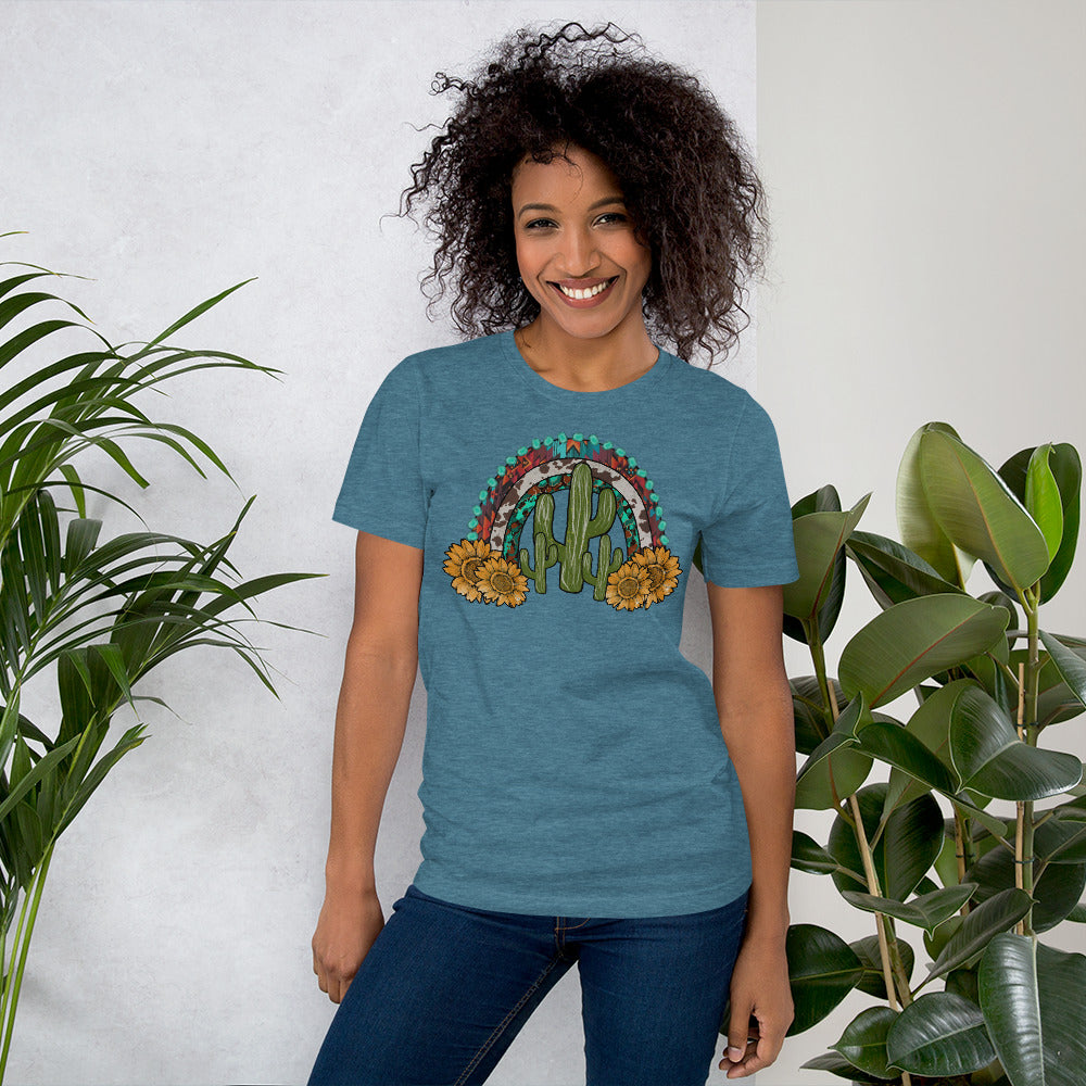 Western Rainbow Cacti Unisex T-shirt