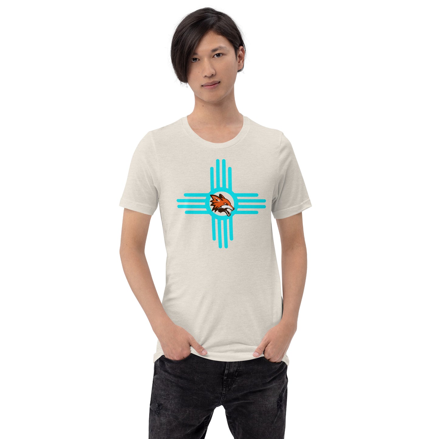 Zia symbol and fox Unisex t-shirt