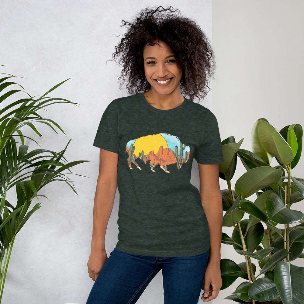 Colorful Bison Unisex t-shirt