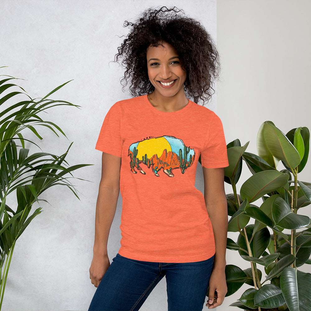 Colorful Bison Unisex t-shirt