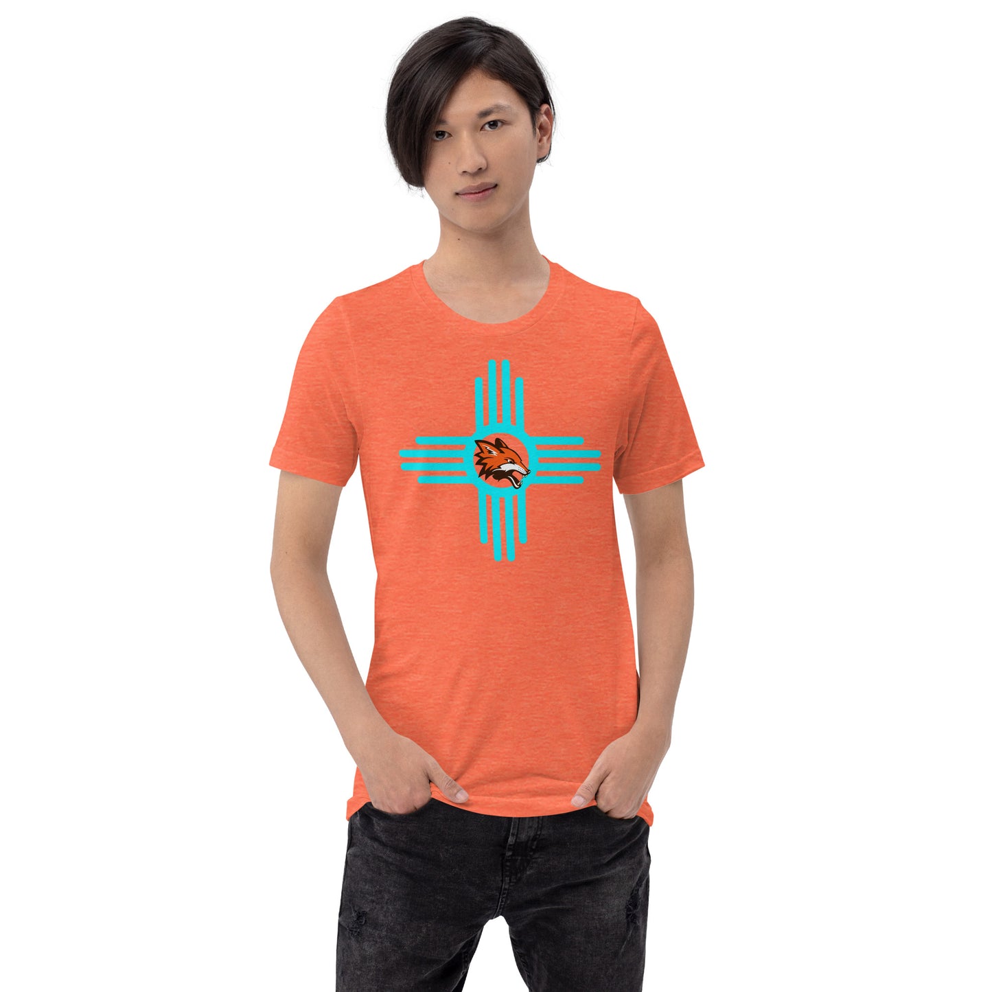 Zia symbol and fox Unisex t-shirt