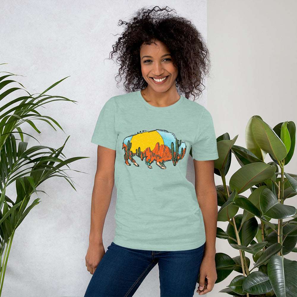 Colorful Bison Unisex t-shirt