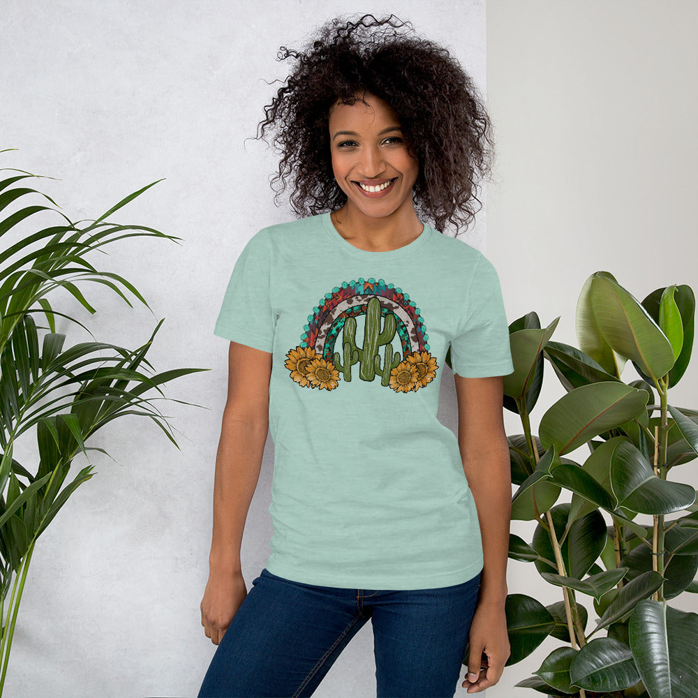 Western Rainbow Cacti Unisex T-shirt