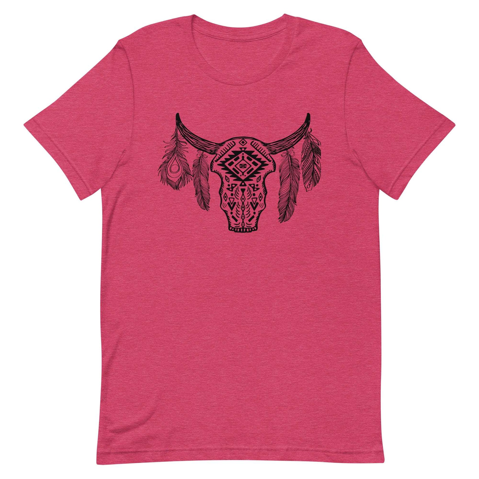 Bull With Feather Unisex T-shirt