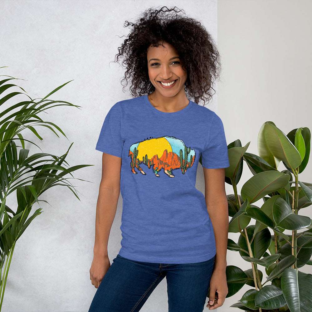 Colorful Bison Unisex t-shirt