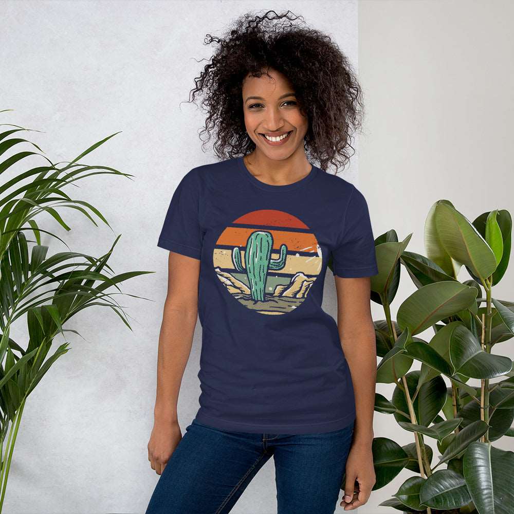 Cactus with colorful background Unisex t-shirt