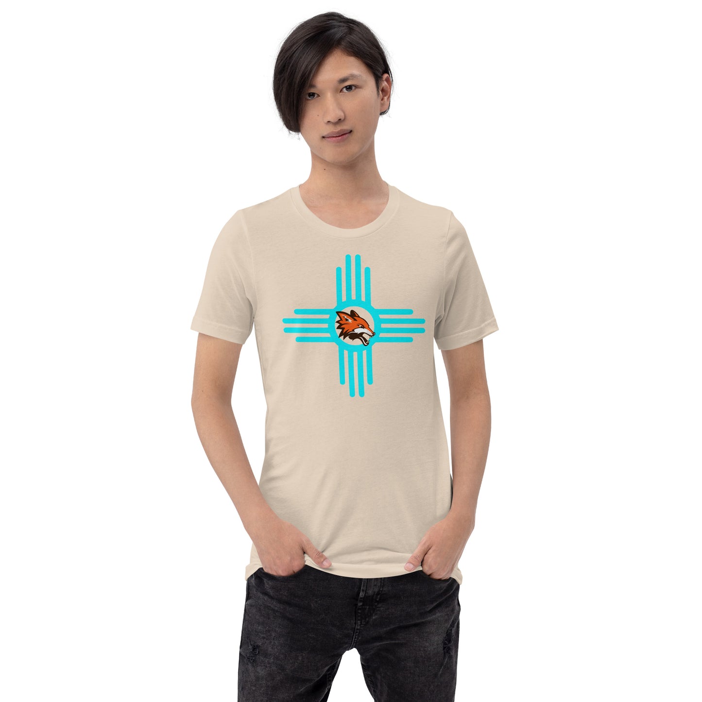 Zia symbol and fox Unisex t-shirt